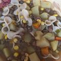 El cooksnap de Romina Herrera cuando hizo Guisado de lentejas.