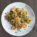 Didodance's cooksnap of when they made Garnelen mit geröstetem Knoblauch/Koriander-Vinaigrette.