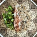 Cooksnap dari Putri Hendryan untuk resep Salmon steak with creamy mushroom sauce