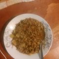 El cooksnap de Solange Herrera Goler cuando hizo Lentejas con arroz y verduras.