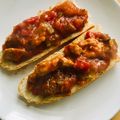 El cooksnap de @tesa.cuina cuando hizo Tosta de lomo de cerdo con pisto.