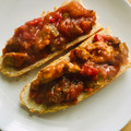 El cooksnap de @tesa.cuina cuando hizo Tosta de lomo de cerdo con pisto.