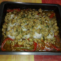 El cooksnap de Rafel Curto cuando hizo Lomos de merluza con pimientos y champiñones.