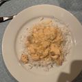 El cooksnap de Avril Cabrera cuando hizo Strogonof de pollo con arroz frito.
