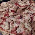El cooksnap de Pao Estay Friz cuando hizo Pizza grez con masa de pollo.