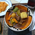 El cooksnap de adriana gonzalez corona cuando hizo Mole de Olla (Caldo de Res Picante - Hot Beef Stew).