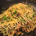 il Paolobertoncin quando ha preparato Spaghetti al limone con tonno e cipolla