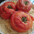 El cooksnap de silvia cuando hizo Tomate relleno de carne picada con cous cous.