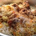 Razia Sultana's cooksnap of when they made Student Biryani (Beef Biryani).