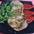 El cooksnap de Rafael F cuando hizo Ternera con pimiento caramelizado y rúcula.