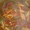 El cooksnap de Lorena cuando hizo Guiso de Fideos (Mostacholes con Carne).