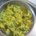 Krupa Vaidya's cooksnap of when they made મેથી ની ભાજી નું બેસન.