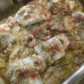 El cooksnap de Luisa cuando hizo Bacalao en cama de patatas y verduras.
