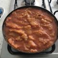 El cooksnap de Mike Aranda cuando hizo Chicharrón en salsa roja.