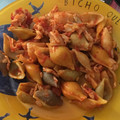 El cooksnap de Marta cuando hizo Espaguetis con pollo y pimientos.