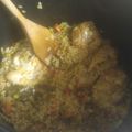 El cooksnap de Diane Lane cuando hizo Arroz con verduras y muslos de pollo.
