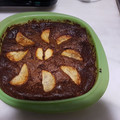 El cooksnap de bciercoles cuando hizo Tarta jugosa de cacao puro con plátanos, manzana y nueces.
