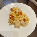 El cooksnap de Eduardo Agudo Alba cuando hizo Pechuga de pollo al horno con leche evaporada, tomate y queso.