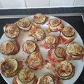 El cooksnap de Celia Laguna cuando hizo Calabacines rellenos de jamón york y queso.
