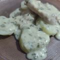 El cooksnap de Patri Alaniz cuando hizo Pechuga de pollo y papas a la crema y verdeo.