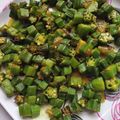 Bibhasini Patra's cooksnap of when they made Simple okra stir fry.