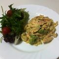Cooksnap de Manuel Tiago Pereira quando cozinhou Massa com Salmão e Brócolos!.