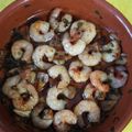 El cooksnap de Jesús cuando hizo Gambas Al Ajillo en cazuela de barro.
