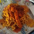 El cooksnap de lorena saavedra cuando hizo Fideos Caseros al huevo con carne estofada.