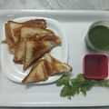  Zeenat Khan का कुकस्नैप जब उन्होंने वेजिटेबल सैंडविच (vegetable sandwich recipe in Hindi) बनाया था।