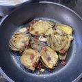 El cooksnap de mjmonseco cuando hizo Alcachofas con jamón.