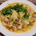 El cooksnap de Andrea Alvarez 💛 cuando hizo Pantrucas de la tía Sara (con carne molida).