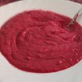 El cooksnap de Maria Mesa cuando hizo Salmorejo de remolacha.