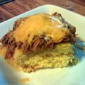 4everatwin's cooksnap of when they made BBQ CHEDDAR CHICKEN CASSEROLE OVER CORNBREAD.