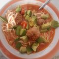 El cooksnap de Esther Soto cuando hizo Albóndigas con fideos.