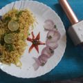 Nidhi Agarwal Ndihi का कुकस्नैप जब उन्होंने वेजिटेबल सेवइयां (Vegetable seviyan recipe in Hindi) बनाया था।