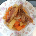 El cooksnap de Alicia Carrillo cuando hizo Muslos de pollo con patatas y boniato al horno.