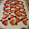 Elizabeth Bouknight's cooksnap of when they made Strawberry Jello/Poke Cake.