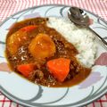 在宅勤務のおじさん's cooksnap of when they made 市販ルーと牛切り落としで！ビーフカレー☆.