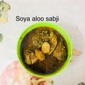 Rita Mehta ( Executive chef ) का कुकस्नैप जब उन्होंने आलू सोयाबीन की सब्ज़ी (Aloo soyabean ki sabzi recipe in hindi) बनाया था।