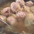 El cooksnap de Marieta cuando hizo Caldo con pelotas de la abuela Pepa.