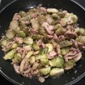 El cooksnap de bruixacoloraina cuando hizo Coles de bruselas con jamón y champiñones.