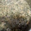 El cooksnap de Rosario Vergara Olea cuando hizo Sopa de ajo y espinacas.