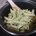 El cooksnap de Miriam* cuando hizo Salsa pesto con anacardos.