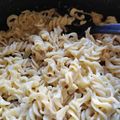 El cooksnap de Alejandra Uribe cuando hizo Espagueti blanco con queso parmesano.