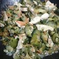 El cooksnap de Elena Carlini cuando hizo Revuelto de zapallitos y pollo.