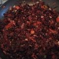 El cooksnap de Esme Rodríguez cuando hizo Tacos de Flor de Jamaica.