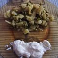 El cooksnap de Yaiza Caballero cuando hizo Crema de guisantes al curry.