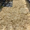Crystal Johnson 's cooksnap of when they made Rice Krispies Treats.