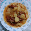 El cooksnap de maky cuando hizo Patatas guisadas con salchichas frescas al curry.