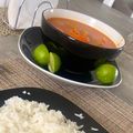 El cooksnap de Mitch Gali cuando hizo Caldo de camarón.